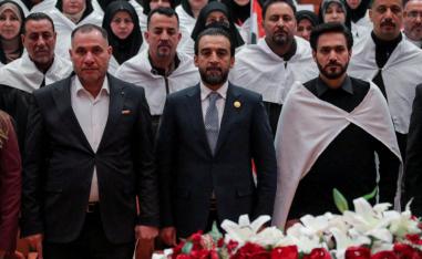 رئيس البرلمان العراقي محمد الحلبوسي في افتتاح البرلمان