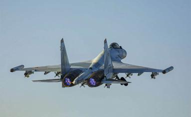 Su-35 fighter jet of the Russian air force