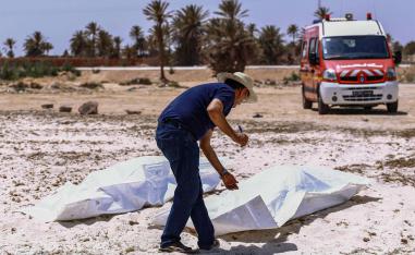 The coast near Sfax has become a major departure point for African migrants
