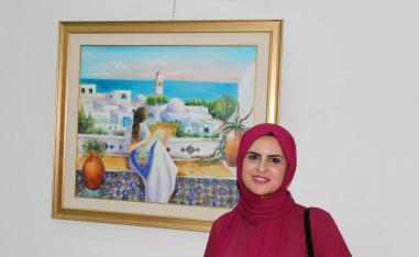 الفنانة ايناس الأزرق 