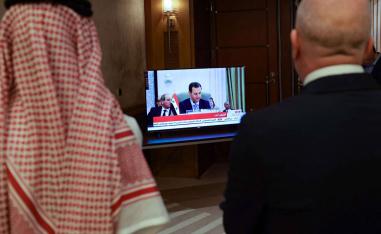 الرئيس السوري يلقي كلمته في قمة جدة