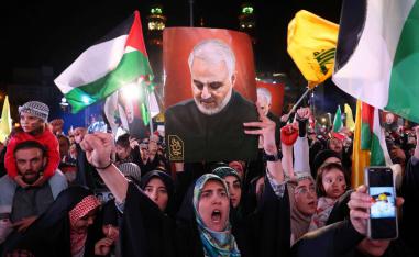 تظاهرة في طهران ضد الحرب الإسرائيلية على غزة