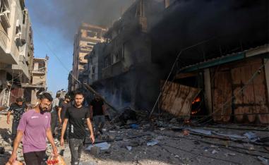 Israel launched by far the most powerful bombing campaign in the 75-year-old history of the Israeli-Palestinian conflict
