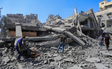 Some families were buried under the rubble