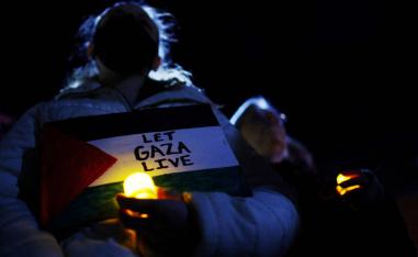 تظاهرة مؤيدة لحق الفلسطينيين في الحياة