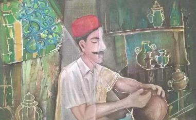 عمل فني للبنى بوقلة
