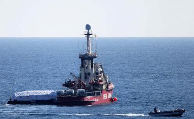 The Open Arms, a rescue vessel owned by a Spanish NGO, departs with humanitarian aid for Gaza from Larnaca