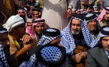 جانب من احتجاجات عشائر البدور