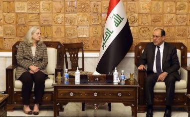 نوري المالكي يستقبل السفيرة الأميركية في بغداد