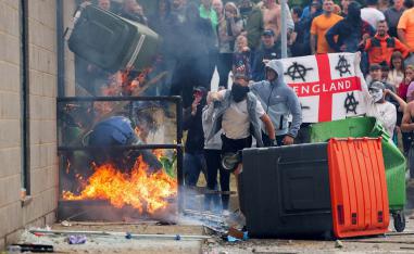 The hotel was targeted by around 400 people during days of rioting involving violence, arson and looting 