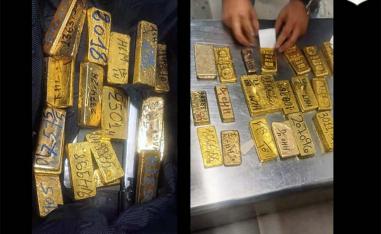 The confiscated gold bars 