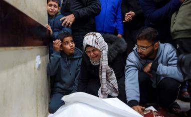 Mourning their dead