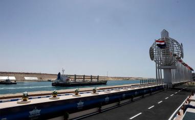 Revenue from the Suez Canal plummeted to $880.9 million in the fourth quarter from $2.40 billion a year earlier