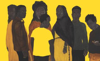 “Who I am, Who we are”, mixed media on rubber, 160 x 270 cm