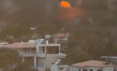 Bombardment of a house in southern Lebanon