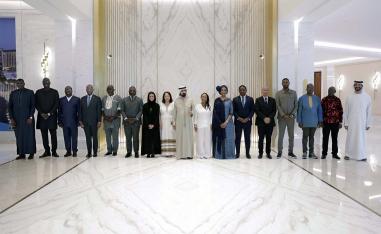 Sheikh Mohammed with African delegates