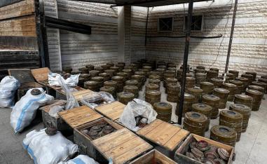 ضبط 1250 لغماً حربياً جاهزا للاستخدام