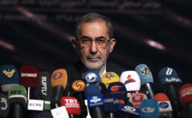 A 2020 file picture shows Ali Akbar Velayati, adviser to the Iranian supreme leader Ayatollah Ali Khamenei, gives a news conference, in Tehran. 