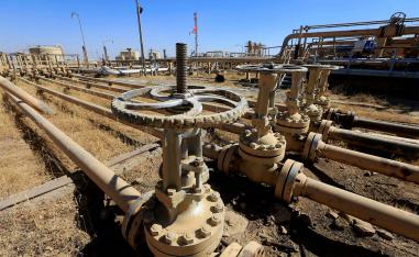 An oil field is seen in Dibis area on the outskirts of Kirkuk