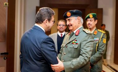 A sustained engagement with Haftar as a central player in Libya’s balance of power
