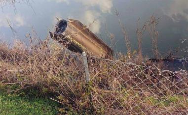 Debris of a NATO air defence system that intercepted a missile launched from Iran is seen in Dortyol, Turkey
