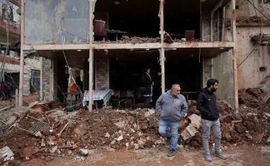 The aftermath of Israeli military's airborne operation that dropped troops overnight in the town of Nabi Chit