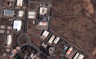 A satellite image shows a closer view of the Natanz Nuclear Facility with new building damage