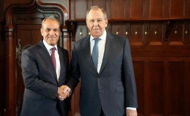 وزيرا خارجية مصر بدر عبد العاطي وروسيا سيرغي لافروف في موسكو