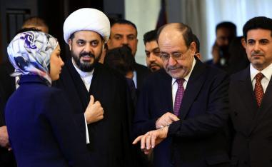 نوري المالكي مع قيس الخزعلي