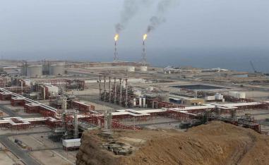 Natural gas refineries at the South Pars gas field on the northern coast of the Persian Gulf, in Asaluyeh
