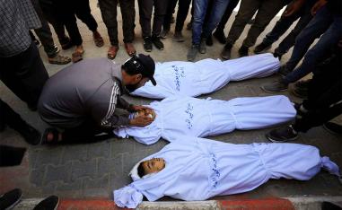 Mourning their dead