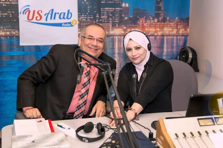 الإعلامية السورية المغتربة ليلى الحسيني في احد الحوارات الاذاعية