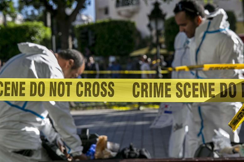 The scene of the suicide bomb attack