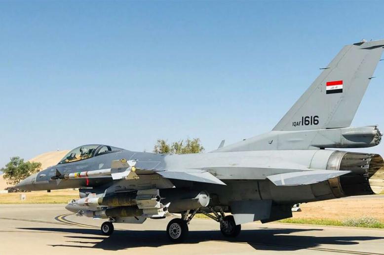 F16 fighter jet at an undisclosed location in Iraq
