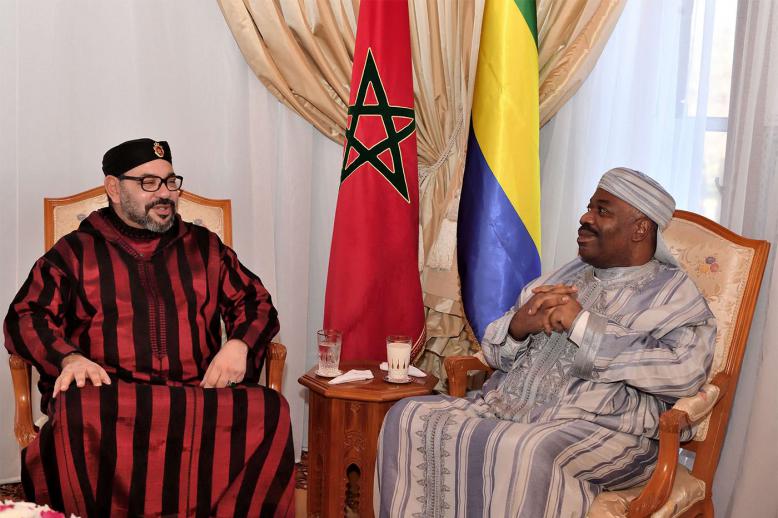 Morocco's King Mohammed VI meets with Gabon President Ali Bongo in Rabat