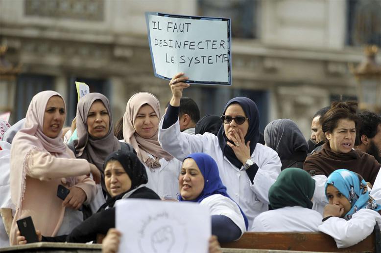 'The system needs to be disinfected', reads the placard