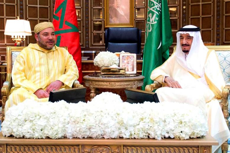 Saudi King (R) with King Mohammed VI in Riyadh in 2015