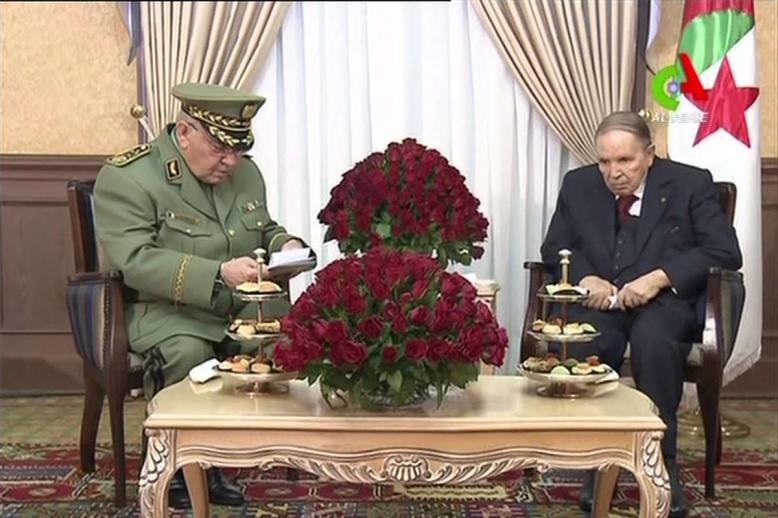 Bouteflika meeting with Algeria's army chief Ahmed Gaid Salah last month