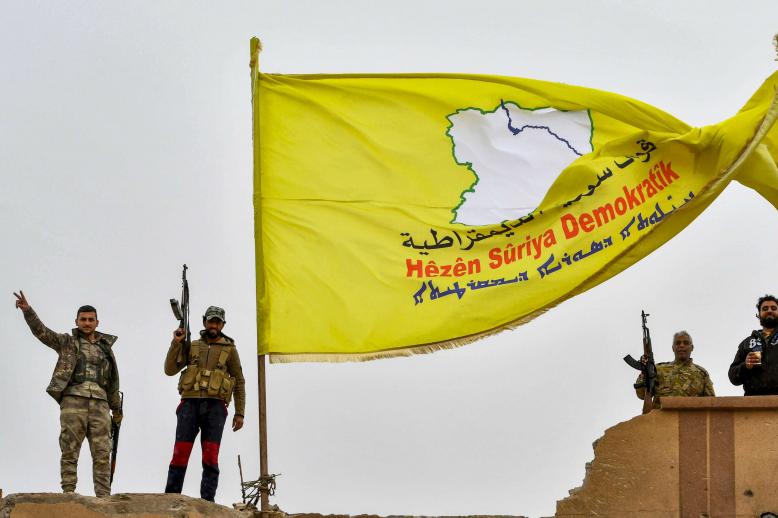 Members of the special forces of the Kurdish-led Syrian Democratic Forces 