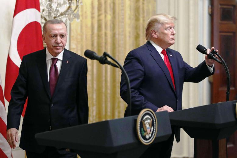 الرئيسان الأميركي دونالد ترامب والتركي رجب طيب اردوغان