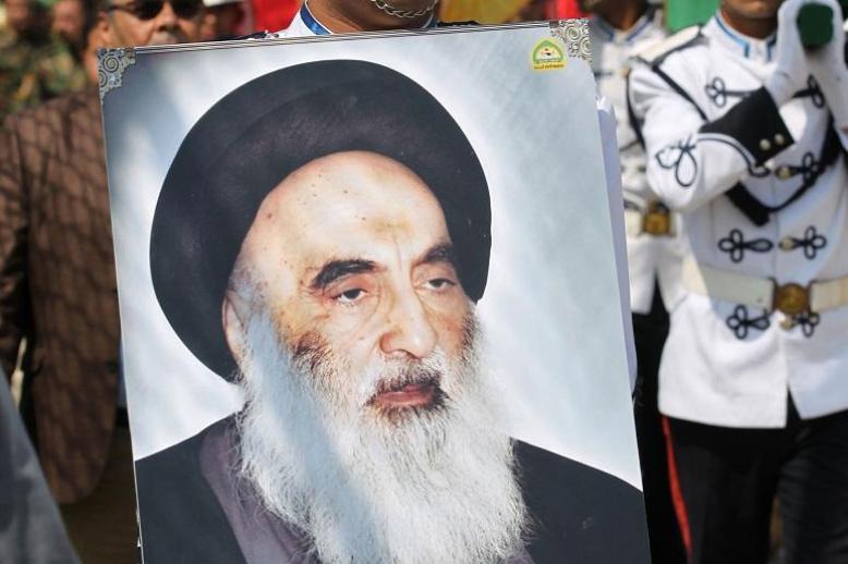 آية الله علي السيستاني المرجعية الدينية العليا لشيعة العراق 