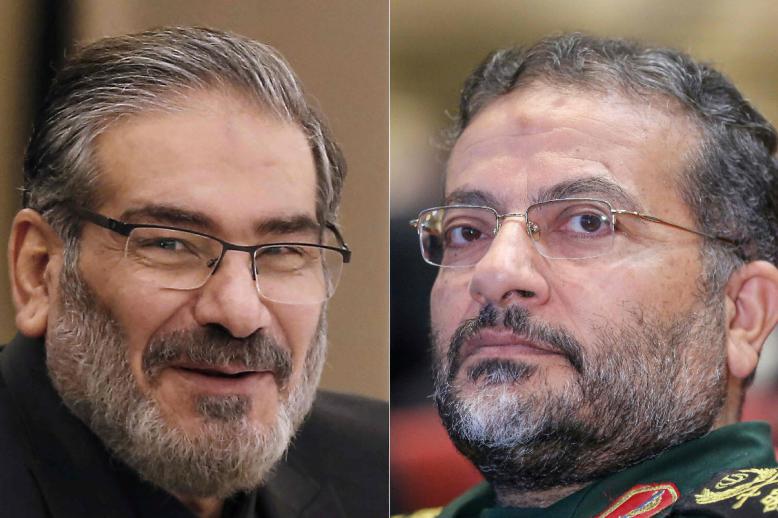 Ali Shamkhani (L), secretary of the Supreme National Security Council of Iran and Gholamreza Soleimani, a senior officer in the IRGC