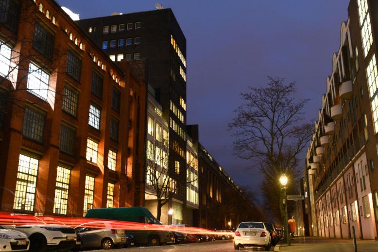 The building of Germany's international broadcaster Deutsche Welle is pictured in Berlin