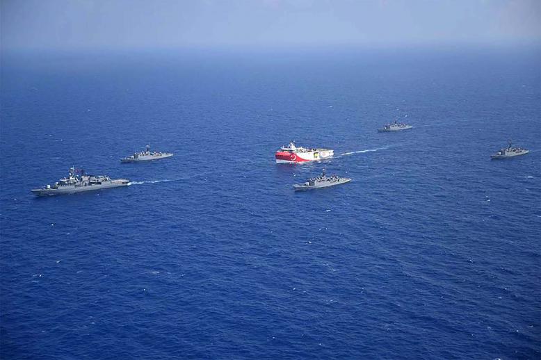 Tensions rose after Turkey deployed its Oruc Reis survey vessel to waters Ankara claims in a move Athens called illegal