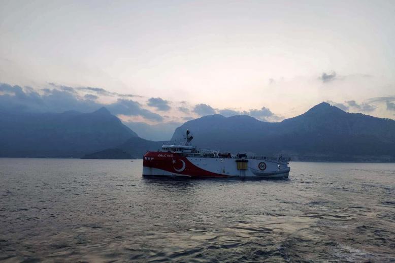 Turkish seismic research vessel Oruc Reis sails through Mediterranean