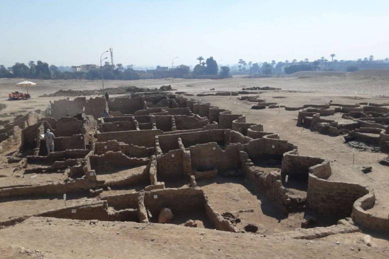 Part of the 'Lost Golden City' in Luxor, Egypt