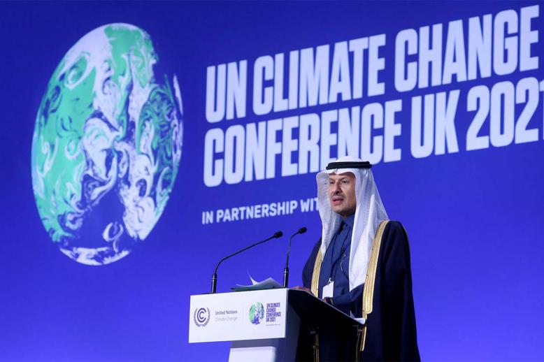 Prince Abdulaziz says the oil-rich kingdom has been working well with the head of the UN climate talks and others