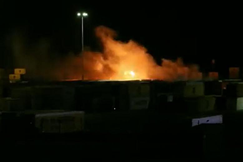 Several missiles struck the containers area in Latakia port