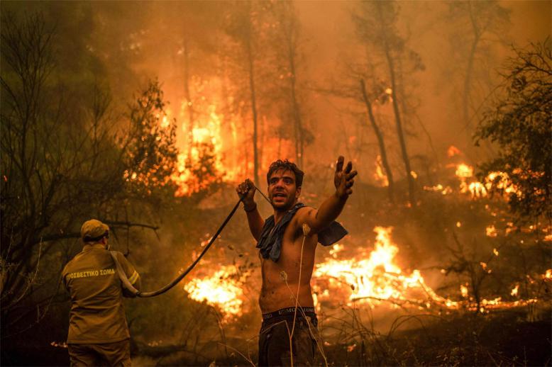 45 helicopters and 12 planes were tackling the fire and dropping water on the flames after pausing overnight