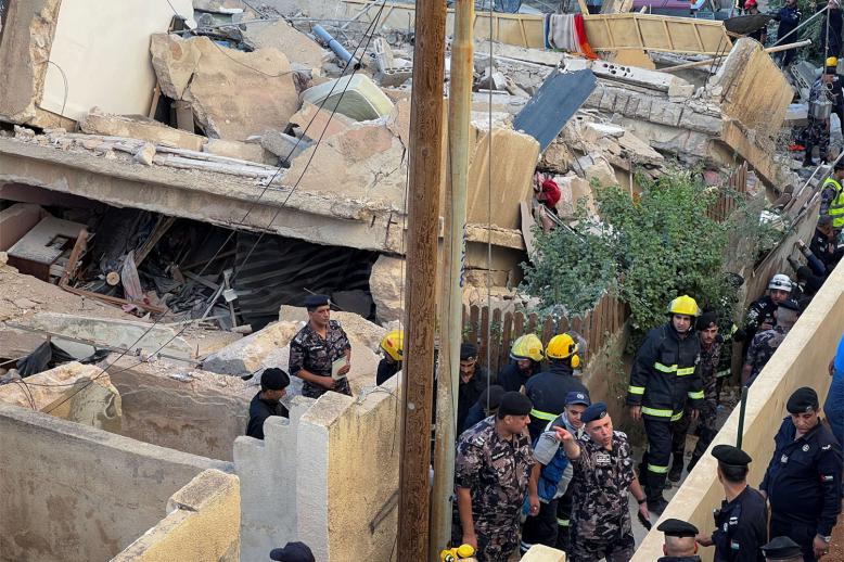 People are still caught under the debris